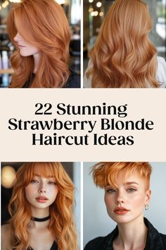 22 stunning strawberry blonde haircut ideas featuring different styles from long wavy hair to short pixie cuts. Blonde Haircut Ideas, Haircut Options, Blonde Hair Color Chart, Blonde Haircut, Blonde Locks, Blonde Hairstyle, Blonde Layers