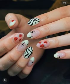 Funky Gel Nails, College Nails, Master Esthetician, Cute Simple Nails, Short Acrylic Nails Designs, Short Acrylic, Manicure Y Pedicure, Fire Nails, Funky Nails