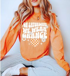 Show off your Tennessee spirit in style with our comfy long-sleeve Comfort Colors shirt! It's the perfect pick for game day and a fantastic gift for fellow fans. Get ready to cheer on your team in full Football Time In TN fashion! 📌IMPORTANT: This is a regular fit T-shirt, if you want an oversized look, please size up.  📌Our designs come to life through a professional direct-to-garment process, where fabric-grade ink is applied directly to the garment, ensuring a seamless integration with the Tennessee Football Shirts, Tn Football, Tennessee Shirt, Tennessee Football, Alpha Xi, Shirt Football, Game Day Shirts, Football Outfits, Comfort Colors Tee