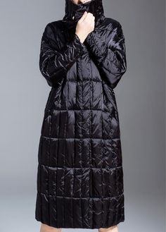 Waist Blet Long Loose Women Down Coat High Collar Winter Loose 90% Duck Down Jackets Quilted Jacket Pattern, Women Winter Coat, Autumn Outwear, Womens Black Coat, Long Down Coat, Shiny Jacket, Coat Women Fashion, Duck Down Jacket, Women Coat