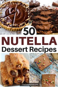 nutella desserts with chocolate and sprinkles in the middle are featured