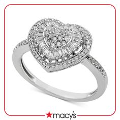 in stock Macy's Round Cut Diamond Ring Gift, Macy's White Gold Diamond Ring For Anniversary, Macy's White Gold Diamond Anniversary Ring, Macy's White Gold Diamond Ring Gift, Macy's Promise Ring With Diamond Cut, Macy's Diamond Cut Promise Ring, Macy's Diamond White Promise Ring, Macy's Fine Jewelry Diamond Ring Gift, Macy's Diamond White Rings For Anniversary