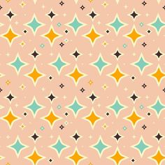 an abstract pattern with stars and circles