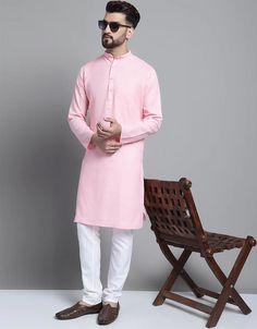 Baby Pink Kurta Pure Cotton Payjama Casual Pink Kurta For Festive Season, Casual Pink Cotton Kurta, Kids Kaftan, White Dupatta, Casual Abaya, Pink Kurta, Modest Evening Dress, Kaftan Abaya, Pink Bottom