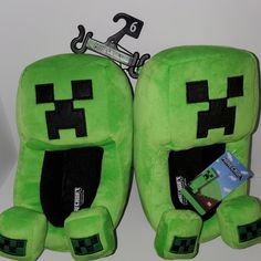 Minecraft bedroom slippers NWT Minecraft Shoes, Creeper Minecraft, Minecraft Bedroom, Minecraft Birthday Party, Bedroom Slippers, Brooklyn Baby, Emo Outfits