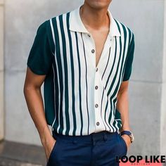 Selling Points1.Gender:Mens2.Style:Chunky3.Occasion:Beach4.Neckline:Turndown5.Sleeve Length:Short Sleeve6.Pattern:StripedSpecificationsGenderMensStyleGentleman,Comfortable,Chunky,FashionOccasionWeekend,Beach,Daily,HolidayTops TypeSummer Shirt,Button Up Shirt,ShirtNecklineTurndownFabricCotton BlendDesignButton-DownSleeve LengthShort SleeveElasticityMicro-elasticLook After MeWashable,Machine washPatternStripedSeasonSpring SummerFit US SizeS:36;M:38;L:40;XL:43;2XL:47;3XL:51Fit UK SizeS:36;M:38;L... Men's Wear, Shirt Button, White Short, Clothing Apparel, Fashion Tops, Summer Shirts, Button Up Shirt, Gentleman, White Shorts