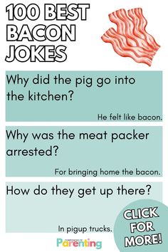 the bacon joke for kids to use in their classroom or playroom, which is also an easy way to learn how to read it