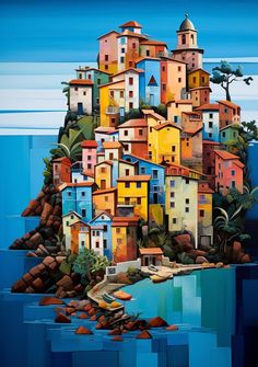 Italy landscape Cinque Terre | Italy art, Art gallery wallpaper, Italy painting Cinque Terre Art, Cinque Terre Italy Painting, Cinque Terre Painting, Italy Artwork