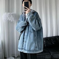 679269353-6 Boy Hoodie, Coat Women Fashion, Oversized Streetwear, Denim Coat Jacket, Mens Winter Fashion, Winter Boots Women, Season Winter, Mens Streetwear, Outerwear Coats