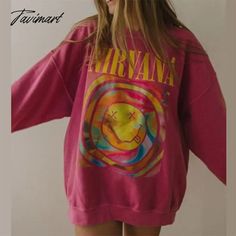 Tavimart Red Letter Printing Sweatshirt Women Vintage Streetwear Oversized Hoodie Long Sleeve Plus Fashion Top Autumn American Style Red Relaxed Fit Hoodie With Letter Print, Pink Hoodie For Leisure In Fall, Pink Relaxed Fit Sweatshirt For Leisure, Pink Leisure Hoodie For Fall, Oversized Red Graphic Print Hoodie, Oversized Red Hoodie With Graphic Print, Oversized Red Sweater With Letter Print, Pink Casual Sweatshirt For Leisure, Red Graphic Print Hoodie With Relaxed Fit