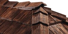 a close up view of the roof of a hut