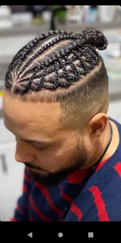 Guy Braids Men Hairstyles, Individual Braids Men, Fishbone Braids For Men, Male Cornrow Styles, Braids Man, Men Hairstyle Ideas, Cornrows Ideas, Man Braids