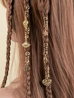 Estilo Hippie, Hair Rings, Estilo Boho, Aesthetic Hair, Pretty Hairstyles, Hair Jewelry, Hair Looks, Hair Goals, Cute Hairstyles