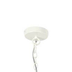 a white ceiling light with a chain attached to it