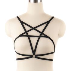 Marigold Shadows Accessories Stratta Star Body Harness Pole Dancing Clothes, Harness Bra, Skull Clothing, Women Body, Body Harness, Alt Fashion, Casual Date, Gothic Girls, Bra Lingerie