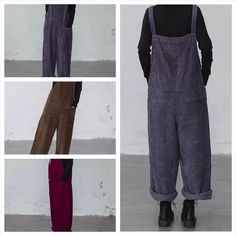 Women Loose Fitting Jumpsuits Casual Corduroy Overalls Boho Handmade Jumpsuits Purple Pants Loose Bib Pants Jumpsuits For Women #CorduroyPants #WomensOveralls #RetroOveralls #CasualOveralls #OverallDress #JumpsuitsForWomen #OverallsPants #LeisurePants #WomensJumpsuits #LooseJumpsuit Jumpsuits Casual, Jumpsuit Casual, Corduroy Overalls, Idea Style, Boho Handmade, Purple Pants, Pants Loose, Womens Pants, Casual Jumpsuit