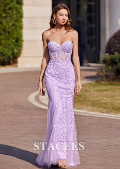 Mermaid Sweetheart, Sweetheart Prom Dress, Lavender Dresses, Evening Dresses Cocktail, Tulle Prom Dress, Prom Dresses Lace, Matching Accessories, Beaded Lace, Homecoming