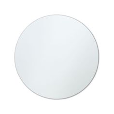 a white round mirror on a white background