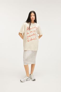 Oversized Throw-on T-shirt - Remote Island - Monki Oversized T-shirt With Ribbed Neckline For Spring, Boxy Fit Crew Neck T-shirt For Fall, Relaxed Fit Drop Shoulder T-shirt For Fall, Fall T-shirt With Ribbed Neckline For Everyday, Fall Relaxed Fit Drop Shoulder T-shirt, Fall T-shirt With Ribbed Neckline, Relaxed Fit T-shirt With Ribbed Neckline For Loungewear, Boxy Fit Cotton T-shirt For Fall, Trendy Fall T-shirt With Ribbed Neckline