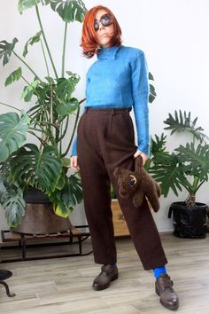 "Beautiful peace of knitted blue teal mohair pullover from 80-90ss. Side split on mock neck, nicely fitted, hip length lightweight. Bright and warm everyday outfit.      Fits best for size S/M. ✂ --- MEASUREMENTS --- ✂ ☛ bust: 37\" / 94cm  ☛ waist: 31.5\" / 80cm ☛ hips: 37\" / 94cm  ☛ total length: 22.4\" / 57cm  ------------------------------------ Material: 80% mohair, 20% acrylic Condition: excellent  ------------------------------------ ♕ our model's height is 5' 5\" / 166cm bust: 33.9\" / 86cm waist: 25.6\" / 65cm hips: 36.6\" / 93cm ♕ ------------------------------------ --- ✂ REVIEWS --- ✂ We are always looking for the ways to improve FreshTrash shop and that is why your reviews are so important to us. Please, take a few minutes to leave a review of our shop, received item or commun Brown Oxfords, Pullover Outfit, Brown Leather Shoes, Turtle Neck Sweater, Everyday Outfit, Blue Outfit, Blue Teal, Side Split, Women Pullover