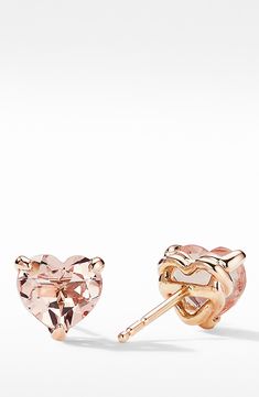 18-karat rose gold. Post back. Morganite. Style Name:David Yurman Heart Stud Earrings In 18K Rose Gold With Morganite. Style Number: 5965436. Available in stores. Rose Gold Heart Cut Earrings, Rose Gold Heart Cut Fine Jewelry Earrings, Elegant Rose Gold Heart Cut Earrings, Elegant 14k Rose Gold Jewelry For Valentine's Day, Luxury Rose Gold Heart Earrings, 14k Rose Gold Heart Cut Jewelry, Rose Gold 14k Gold Heart Cut Earrings, Rose Gold Heart Cut 14k Gold Earrings, Heart Stud Earrings