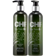 CHI Tea Tree Oil Shampoo Experience the tingling cleansing and refreshing sensations of the new CHI Tea Tree Oil Shampoo.  Gently cleanse and rid hair and scalp of impurities while balancing oils and strengthening the hair. CHI Tea Tree Oil Conditioner Replenish, moisturize and nourish the hair and scalp with a soothing and refreshing lightweight conditioner. Chi Tea, Tea Tree Oil Shampoo, Tea Tree Shampoo, Scalp Oil, Hair Cleanse, Peppermint Oil, Color Shampoo, Scalp Massage, Hair Journey