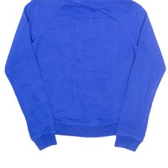 Item is in good used condition. >Size: S >Armpit To Armpit: 19" >Armpit To Cuff: 19" >Collar To Hem: 21" Casual Blue Sweatshirt For Streetwear, Blue Cotton Sweats In Athleisure Style, Blue Cotton Athleisure Sweats, Blue Hoodie Sweatshirt For Streetwear, Blue Cotton Sports Sweats, Blue Cotton Sweats For Sports, Blue Cotton Sweats Sportswear, Blue Cotton Sportswear Sweats, Blue Sportswear Sweatshirt For Winter