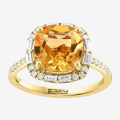 Ring Style: Cocktail Rings, Halo RingsFeatures: Quick ShipDiamond Clarity: I1-I2Setting: ProngShape: CushionStone Cut: CushionDiamond Color: H-IMetal Color: YellowRing Gallery Height: 7.3mmRounded Carat Weight: 3/8 Ct. T.w.Care: Wipe CleanStone Type: 34 Natural Diamond, 1 Genuine CitrineAuthenticity: Genuine StoneBirthstone: November BirthstoneMetal: 14k GoldCountry of Origin: Imported Formal Citrine Ring With Diamond Accents, Yellow Gold Sapphire Ring With Halo Design, Formal Yellow Gold Birthstone Ring With Halo, Formal Yellow Gold Halo Birthstone Ring, Yellow Gold Halo Birthstone Ring Fine Jewelry, Gia Certified Yellow Gold Topaz Ring For Formal Events, Yellow Gold Ring With Baguette Cut Halo Setting, Gia Certified Yellow Gold Sapphire Promise Ring, Yellow Gold Topaz Ring With Halo Design