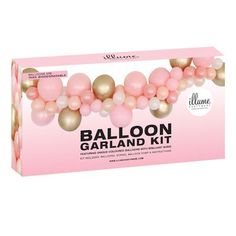 balloon garland kit in pink and gold