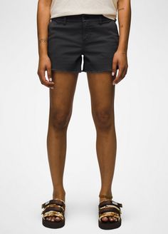 Sancho Short | prAna Casual Cutoff Shorts For Summer, Summer Cotton Cutoff Jean Shorts, Summer Cotton Shorts With Frayed Hem, Cotton Shorts With Frayed Hem, Cotton Shorts With Frayed Hem For Summer, Casual Shorts With Frayed Hem, Casual Frayed Hem Shorts, Cotton Bottoms With Frayed Hem, Relaxed Fit Washed Cotton Jean Shorts