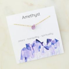 Elevate your style and nurture your soul with our Dainty Birthstone Healing Necklace, a delicate and meaningful accessory designed to resonate with your unique energy and support your journey of self-discovery and healing. Each stone carries its own unique symbolism and significance, making the necklace not only a beautiful accessory but also a meaningful representation of the wearer's personality, birth month, and spiritual journey. February Birthstone Necklace, Fashion Geometric, Amethyst Necklace Pendant, Healing Crystal Jewelry, Healing Necklace, Natural Nature, Crystal Shapes, Stone Pendant Necklace, Amethyst Quartz