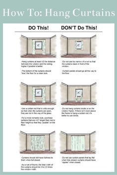 instructions for how to hang curtains