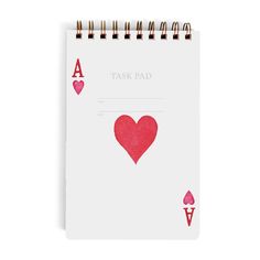 Ace Task Pad – E. Frances Paper Goodbye And Good Luck, Binding Covers, Sparkler Candles, Ink Crafts, Grad Cards, Planner Art, Ace Of Hearts, Treat Gift, Paper Gift Box