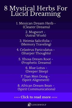 Lucid Dream Herbs, Dream Herbs, Magickal Herbs, Spirit Communication, Lucid Dream, Magic Herbs, Magical Herbs, Wiccan Spell Book, Herbal Magic