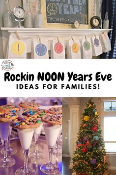 rockin'n'non years eve ideas for families christmas tree and desserts