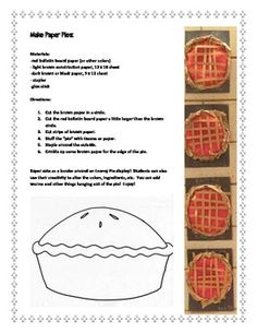 the instructions for making paper pies are shown