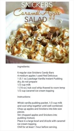 a recipe for caramel apple salad