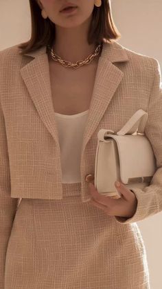 Chique Outfit, Foto Poses, Looks Chic, Tweed Blazer, Inspired Outfits, 가을 패션, Professional Outfits, Fancy Outfits