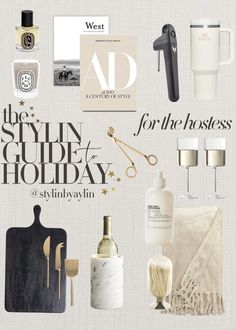 the style guide and holiday gift guide for the hostess