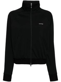 circa 2018 black cotton blend logo print at the chest high neck long sleeves two-way zip fastening straight hem Condition: GOOD. This previously owned and used item is in good condition with minimal signs of use. This may include fading of material or plating and scratches. Purchasing this item continues its narrative and reduces the environmental impact by avoiding the use of new resources needed to make the product from scratch, such as water, materials and electricity, and avoiding additional Bohemian Wedding Guest, Balenciaga Logo, Yoko London, City Dress, Demi Fine Jewelry, High Neck Long Sleeve, Summer Beach Wear, Ballet Flat Shoes, Environmental Impact