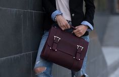 "Bag. Link to the bags section - https://www.etsy.com/shop/Pikore?ref=shop_sugg&section_id=24287075 Looking for a satchel bag that will be spacious enough to carry your laptop but simple and elegant in design? A leather women laptop bag is an ideal solution to meet your demands. MAIN CHARACTERISTICS: - Sizes: 🔸 The bag is made according to the dimensions of your laptop. (Please, leave your laptop dimensions in the Notes box at the checkout page). - Pockets: Front internal: 🔸 Smartphone pocket; Work Bags Laptop, Womens Work Bag, Messenger Bag Women, Leather Briefcase Bag, Laptop Handbag, Briefcase Women, Laptop Messenger Bags, Laptop Bag For Women, Black Leather Satchel