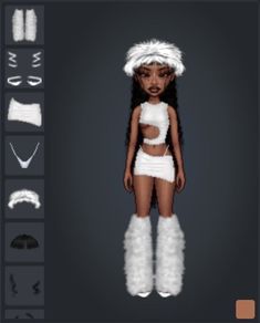 Everkies Fits Y2k, Bratz Dolls Outfits, Bratz Inspo Outfit, Everskies Outfits Y2k, Everskies Y2k, Winter Rave Outfits, Bratz Outfits, Everskies Fits, Black Bratz Doll