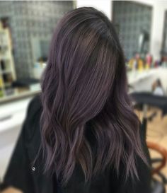 Brown Lavender Hair, Ash Blonde Asian, Dusty Brown Hair, Purple Balayage, Dusty Brown, Blonde Asian, Bronde Hair