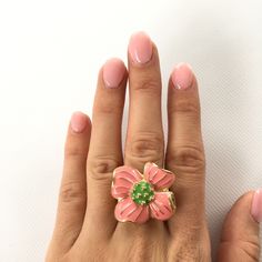 Never Worn Stella & Dot Flower Ring! | Perfect Condition! | Ready To Ship | Reasonable Offers Accepted! | Fits Size 5-6 Spring Pink Flower Ring Gift, Spring Jewelry With 3d Flowers, Adjustable Flower Ring For Summer, Dot Jewelry, 6 Rings, Ring Color, Stella And Dot, Flower Ring, Womens Jewelry Rings