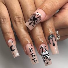 Cosmic Nails, Paznokcie Hello Kitty, Disney Acrylic Nails, Horror Nails, Punk Nails, Plaid Nails, Ombre Acrylic Nails, Edgy Nails