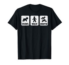 PRICES MAY VARY. Grab this Crawl Walk Moto T-Shirt for your dirt bike rider dad, husband, wife, son or daughter! It's a perfect motocross racing gift idea & present for AMA FIM Motocross Championship, Birthday, Father's Day, Mother's Day or Christmas 2020 This Crawl Walk Moto T-Shirt is a perfect gift for motocross lovers and dirt bike rider men, women, kids. Show your love for flat track racing wearing this track brap moto freestyle off road apparel Lightweight, Classic fit, Double-needle sleev Motorcross Gifts For Him, Dirtbike Gifts For Him, Dirt Bike Track, Flat Track Racing, Racing Quotes, Dirt Bike Racing, Race Wear, Motocross Racing, Bike Gift