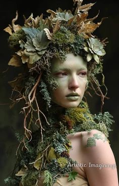 Extreme Make-up, Fantasy Make-up, Drag Make-up, Wood Nymphs, Nature Goddess, Fantasy Photography, Fairy Costume