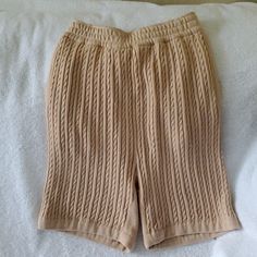 Reuben Oliver Size Xl The Country Club Cable Knit Shorts Champagne Comfortable Fitted Beige Bottoms, Comfortable Beige Bottoms With Built-in Shorts, Khaki Short Length Loungewear Bottoms, Khaki Short Length Bottoms For Loungewear, Beige Shorts For Loungewear, Beige Fitted Shorts For Loungewear, Fitted Beige Shorts For Loungewear, Beige Short Bottoms For Loungewear, Beige Short Loungewear Bottoms