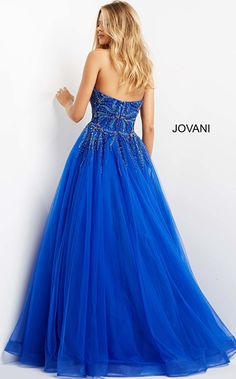 Jovani 07946 Strapless beaded bodice with a sweetheart neckline, beading goes into the top of the skirt, then the skirt is a ball gown. Prom Ballgown, Long A Line Skirt, Mnm Couture, Long Prom Gowns, Beaded Bodice, Strapless Gown, Dress Images, Ball Gowns Prom, Tulle Fabric