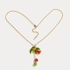 Ladybug Necklace is a unique necklace inspired by the ladybug. If you like very special nature jewelry or enamel jewelry, you can go to Selenichast online shop, a high quality brand. Taking on the unique design, this ladybug leaf necklace comes with the sense of effortless chic and mellow. It depicts a ladybug hangs poised above leaves accompanied by a lovely flower. All of them are hand enamelled, which ensures their vivid colors. Nature satisfies with its loveliness and vividness, encouraging Enamel Flower Pendant Necklace With Charm, Enamel Flower Pendant Necklace With Flower Charm, Enamel Necklaces With Flower Charm And Pendant, Flower Charm Enamel Necklace, Enamel Flower Charm Pendant Necklace, Enamel Pendant Necklace With Flower Charm, Enamel Flower Charm Necklace, Floral Enamel Necklace With Flower Charm, Flower-shaped Enamel Necklaces For Gifts